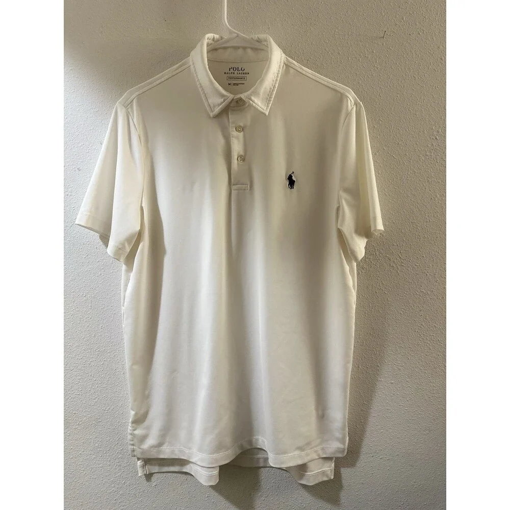 polo ralph lauren polo shirt men, Size M White Chest 44-46